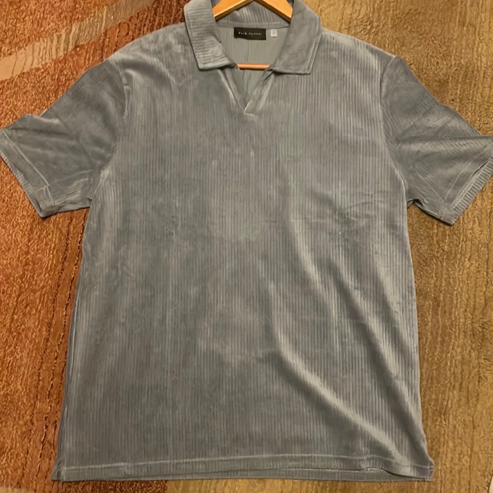 Men’s Green Elie Tahari soft corduroy beachy polo shirt
